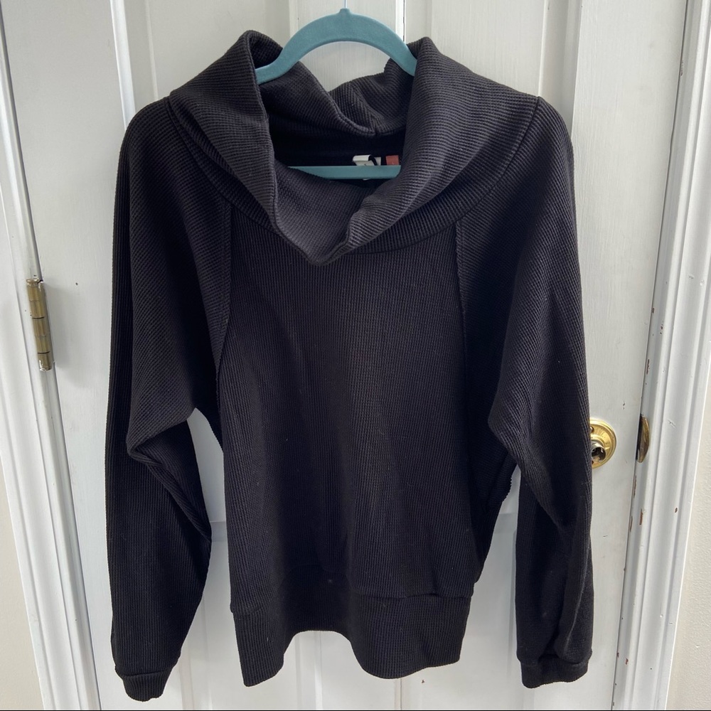 PILCRO by ANTHROPOLOGIE black cowl neck sweater